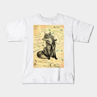 Fox in Bioacoustics Kids T-Shirt